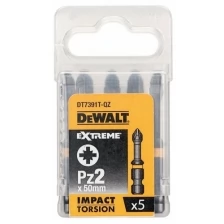 Биты ударные PZ2 х 50 мм DeWalt IMPACT TORSION EXTREME, DT7391T, 5 шт.