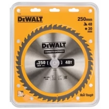 Диск DeWalt Construction пильный по дереву с гвоздями 250x30mm DT1957-QZ