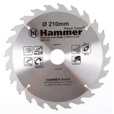 Диск пильный по дереву 210х30/20 мм 24 зуба, CSB WD, 205-115, Hammer Flex, 30665