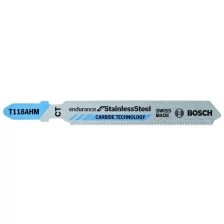 Набор пилок для лобзика BOSCH 3 шт T 118 AHМ Endurance for Stainless Steel, Carbide