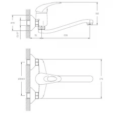 Смеситель для ванны Haiba HB4603 хром