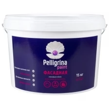 Краска фасадная Pelligrina Paint, акриловая, белоснежная, 25 кг