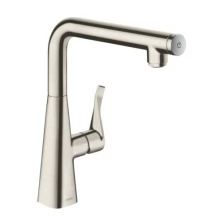 Смеситель для кухни, сталь, Hansgrohe Metris Select 14847800