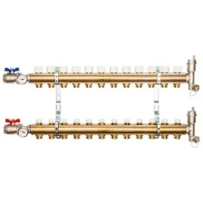 Коллекторный блок без расходометров Stout латунь 1 на 3/4 дюйма 12 (SMB 0468 000012)