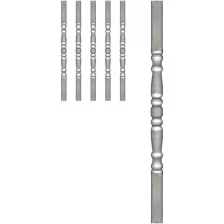 Набор балясин кованых металлических Royal Kovka, 5 шт., диаметр 50 мм, квадратные окончания 40х40 мм, арт. 40*40.1 КВ 5