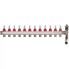 ColSys P887, 13 выходов. Входной коллектор с расходомерами, автоматическим воздухоотводчиком и дренажным шаровым краном