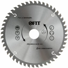 Диск пильный для циркулярных пил по ламинату 200 х 30/25,4 х 48T FIT 37778