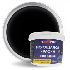 Краска EUROPAINT ОптиЛатекс моющаяся интерьерная для стен и потолков, без запаха, 1,4 кг, Аквамарин